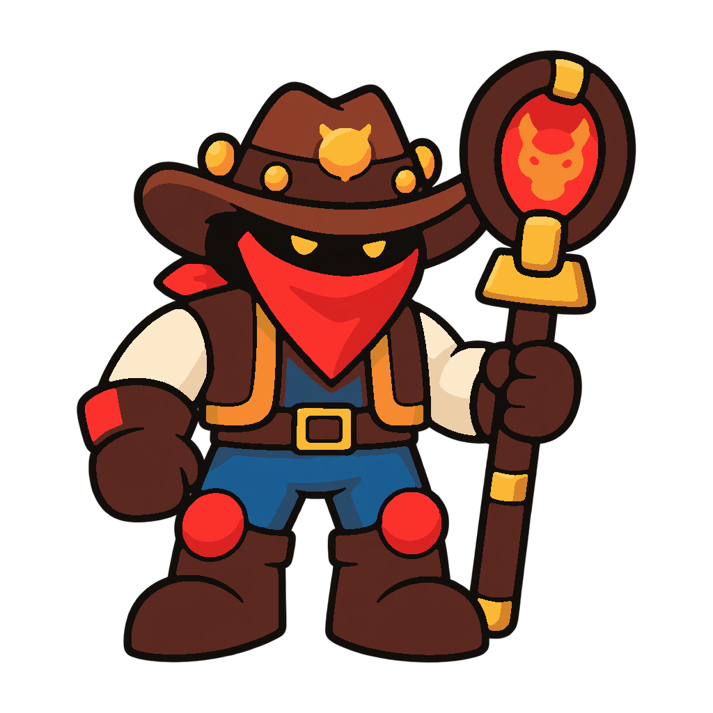 Outlaw with staff