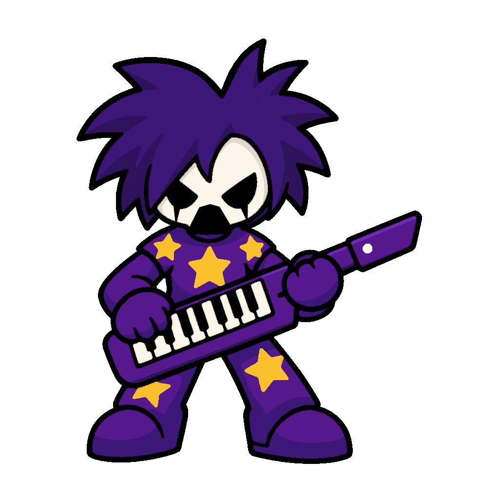 Skull keytar player