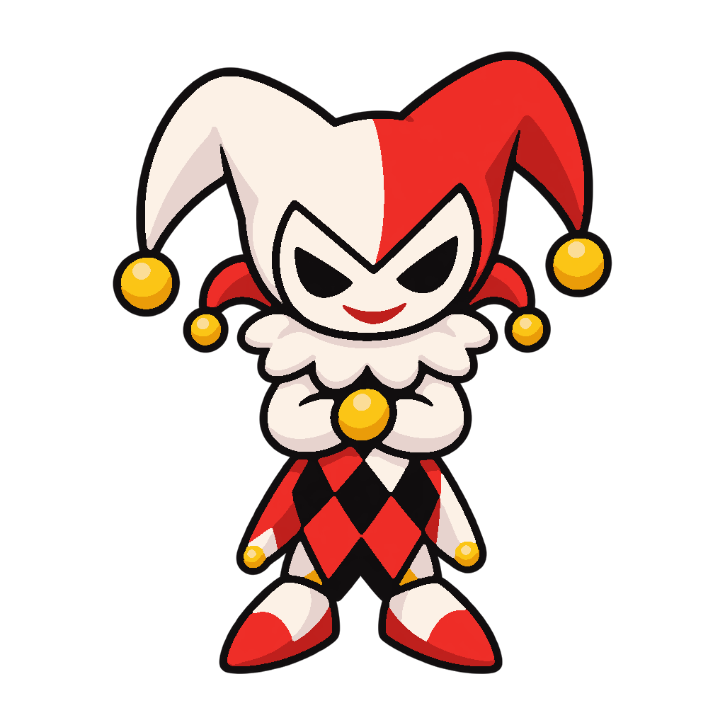 Red white jester