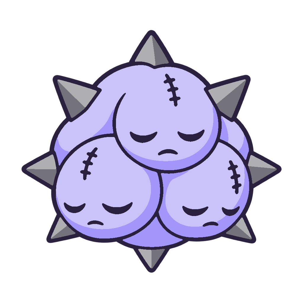 Sleepy spiked orb